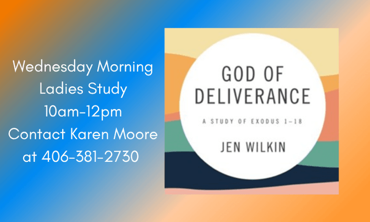 Wednesday Morning Ladies Study flyer: Wednesdays 10:00 AM – 12:00 PM